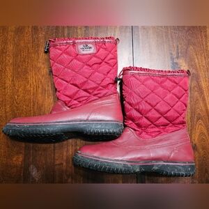 Coach Red Quilted Boots Sz 10